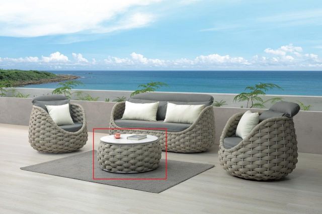 凱莉亞戶外岩板圓茶几